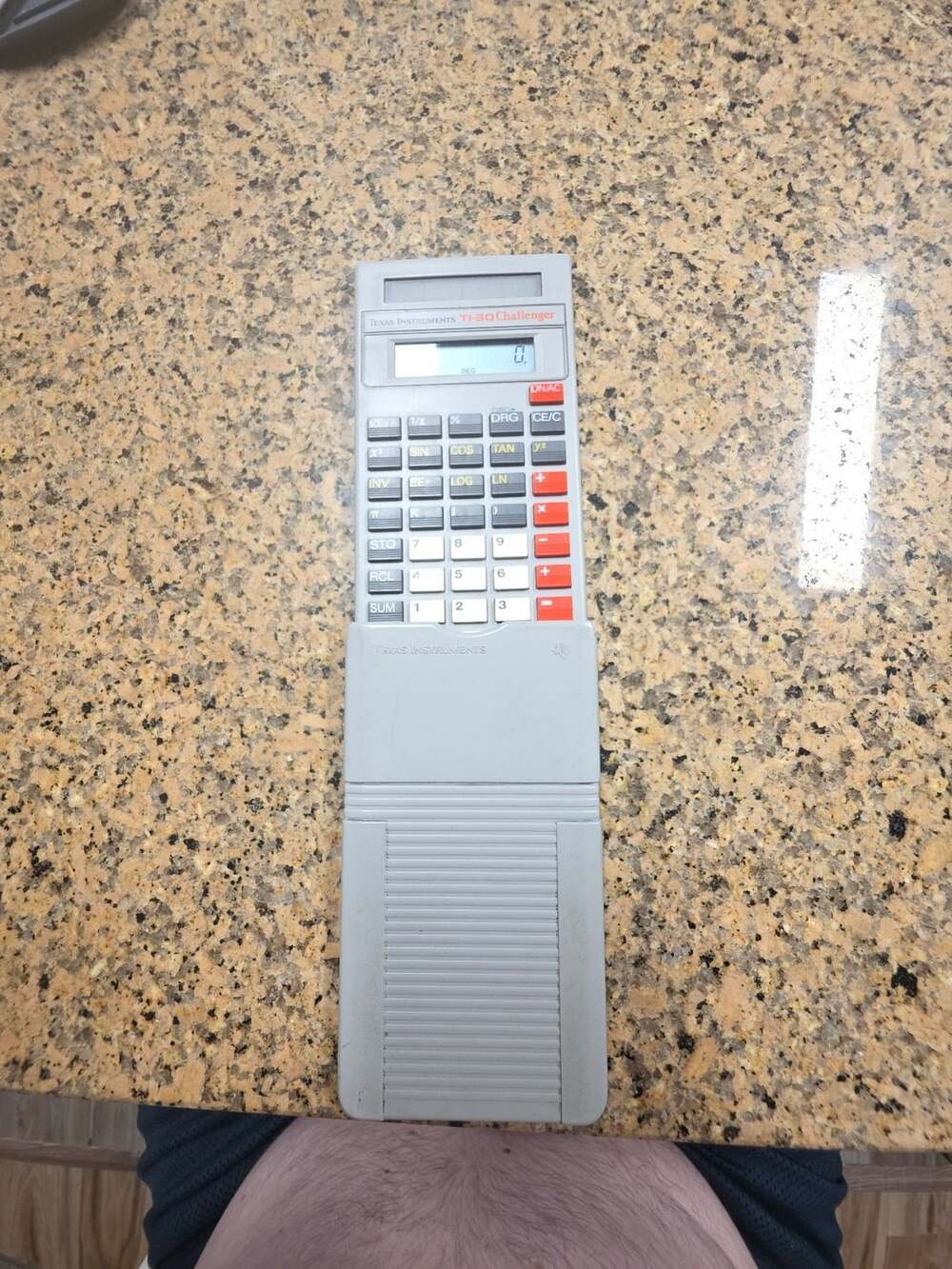 Vintage Texas Instruments TI-30 Challenger Scientific Calculator with Slide Cove